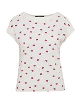 Load image into Gallery viewer, BLUSE | T-Shirt Bluse mit Kussmund-Print
